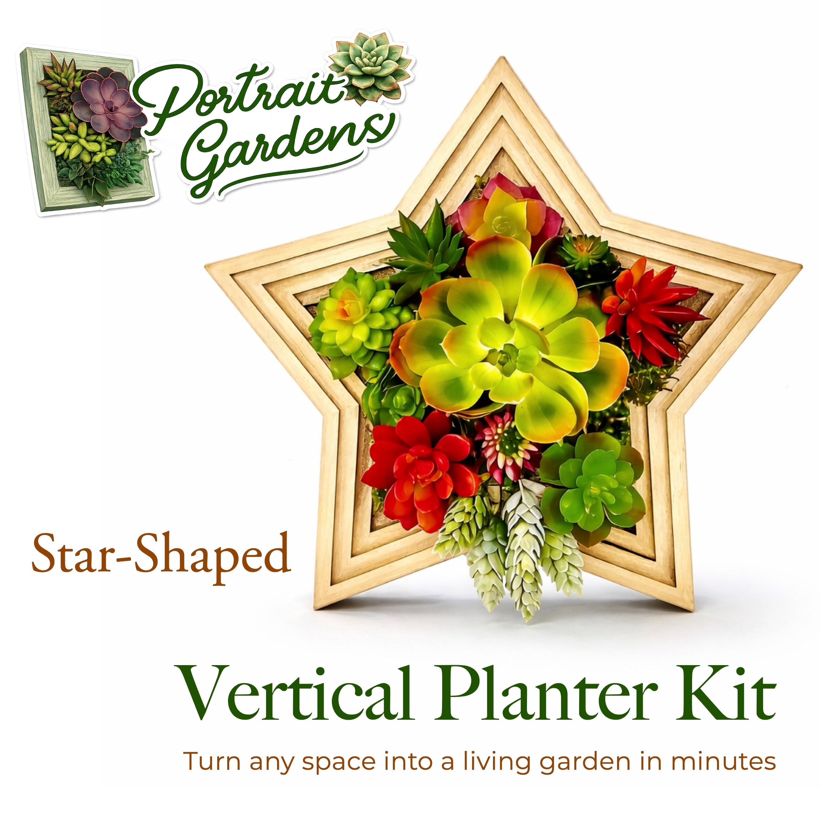 Star-Shaped Vertical Planter Kit | Portrait Gardens